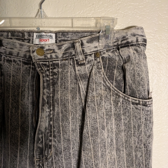 essential Sport Gray Striped High-Waisted Jeans Size 16 Pre-owned - Picture 4 of 8